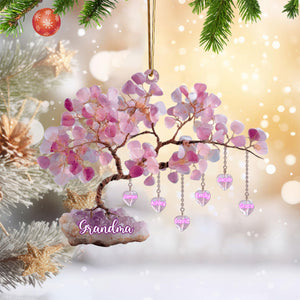 Christmas Gift For Mom/Grandma - Personalized Custom Tree Shaped Acrylic Ornament