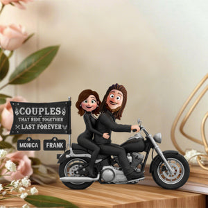 Biker Couple Personalized Acrylic Plaque Gifts For Couple