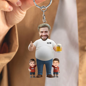 It's Not Dad Bod It's Father Figure - Personalized Father Custom Acrylic Keychain