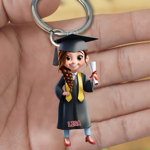 Congratulations Class Of - Personalized College Graduation Acrylic Keychain