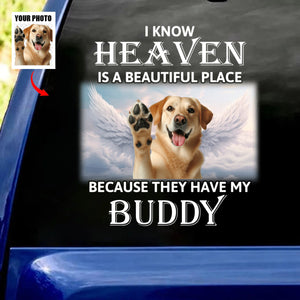 Heaven Is A Beautiful Place - Personalized Decal