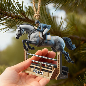 Horse Racer Personalized Christmas Ornament,Gift for Horse Lovers