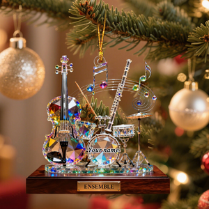 Personalized Crystal Effect Ensemble Themed Ornament,Music Lover Musician Gift