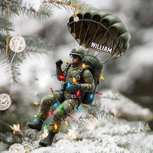 Veteran Christmas Ornament - Military Parachutist Personalized Ornament