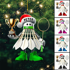 Badminton Lover Christmas Gift - Personalized Badminton Christmas Ornament