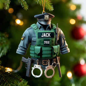 Police Uniform - Personalized Ornament Christmas Gift for Police