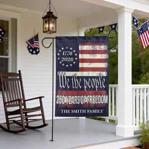 Personalized 250 Years Of Freedom Garden Flag America 250th Anniversary