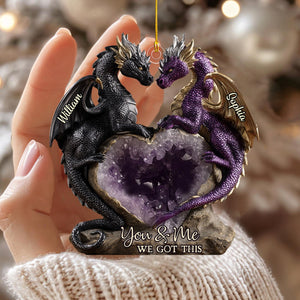 You & Me We Got This - Personalized Dragon Custom Shaped Acrylic Ornament