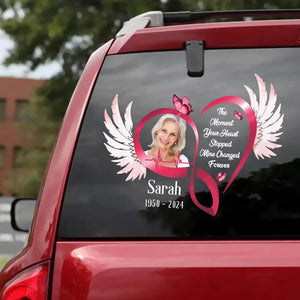 The Moment Your Heart Stopped Mine Changed Forever - Personalized Decal, Custom Photo