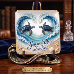 You And Me And The Sea Personalized Ceramic Dish