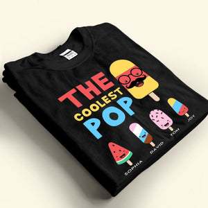 The Coolest Pop - Personalized Pure Cotton T Shirt Gift For Dad, Grandpa