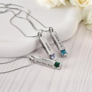 Engraved Name & Date Personalized Birthstone Urn Necklace