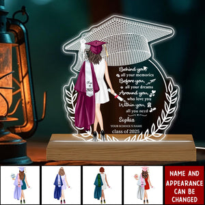 Personalized LED Light For Her Personalized Acrylic Plaque High School College Graduation Gift