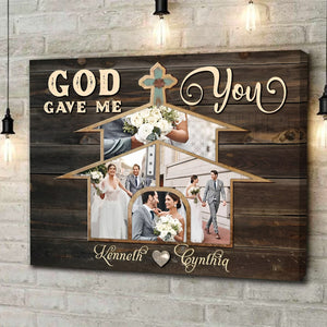 Christian Couples Gift Wedding Gift Idea, Personalized Couple Photo Collage Wall Art Decor