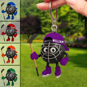 Personalized Hockey Acrylic Keychain Gift For Hockey Lovers