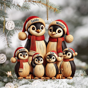 Penguin Family - Personalized Ornament Gift for Family