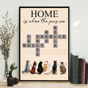 Home Is Where The Paws Are - Personalized Crossword Puzzle Canvas Dog Lover Gifts