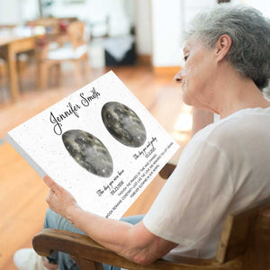 Lost Loved One Moon Phase Art Memorial Sympathy Gift Personalized Poster