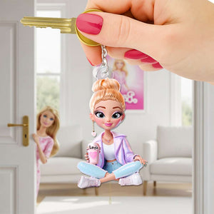 Adorable Doll Acrylic Keychain - Personalized Gifts For Her