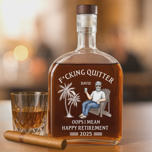 Officially Done - Coworker Personalized Custom Whiskey Bottle