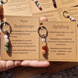Good Luck, New Beginnings, Self Love, Success Healing Personalized Crystal Keyring