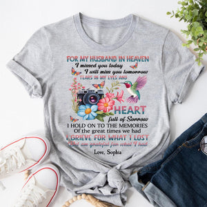 Missing You Every Day, Loving You Always - Memorial Personalized Pure Cotton T-Shirt