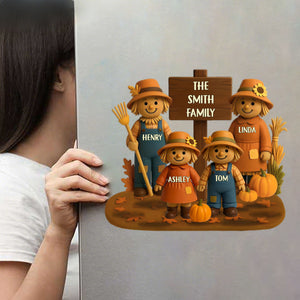 Fall Season Scarecrow Family Personalized Decal