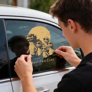 Personalized Best Dad Ever Dadsaurus Car Window Decal Sticker