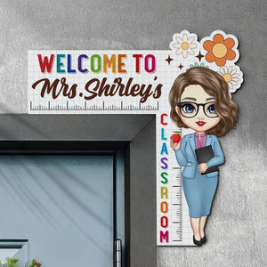 Welcome To My Class Back To School - Personalized Door Corner Wood Sign Teacher Gift