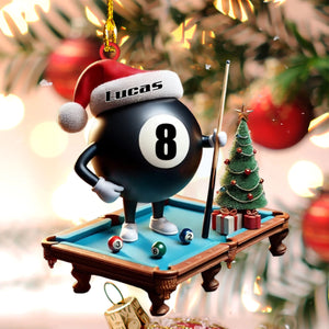 Personalized Name Billiard Ornament, Billiard Lover,Christmas Gift