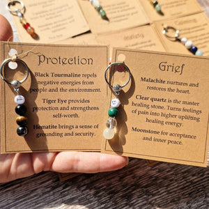 Good Luck, New Beginnings, Self Love, Success Healing Personalized Crystal Keyring