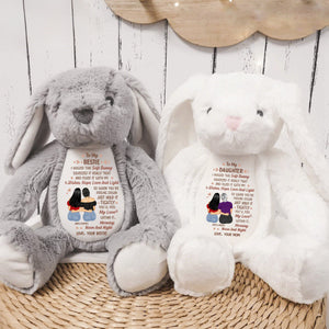 I Filled It With My Wishes Bestie Sister - Personalized Soft Toy Bunny