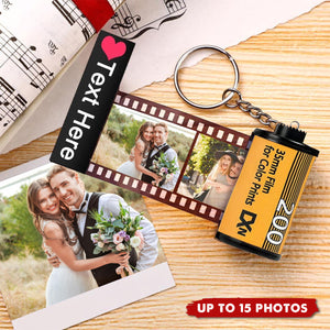 Personalized Couple Photos Film Roll Keychain - Gifts to Lover