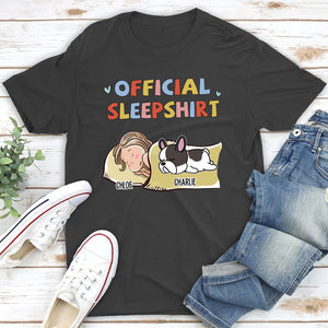 Sleeping Dog Sleepshirt - Personalized Custom Unisex T-shirt