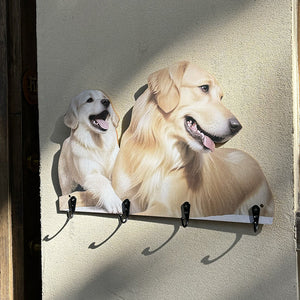 Personalized Portrait Family Key Hook Holder Gift For Pet Lover