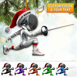 Personalized Fencing Christmas Ornament Fencing Lover Christmas Gift