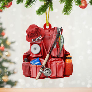 Personalized Bass Fishing Acrylic Ornament Fisherman Keepsake