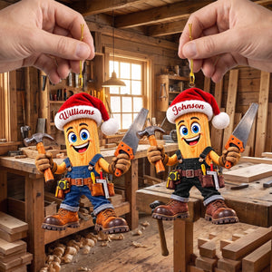 Personalized Carpenter Christmas Ornament – Custom Name Keepsake | Gift For Woodworkers & Carpenters