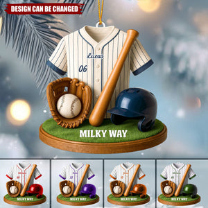 Baseball, Home Decor, Christmas Ornament, Personalized Custom Acrylic Ornament
