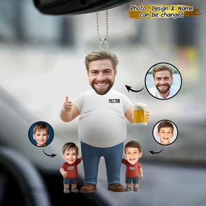 It's Not Dad Bod It's Father Figure - Personalized Father Custom Acrylic Ornament