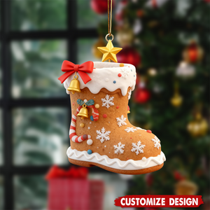 Snowman, Deer, Christmas Tree, Stockings, Snow House - Personalized Christmas Ornament Decorations Collection