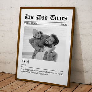 The Father's Day Times Dad Grandpa Definition - Personalized Photo Canvas/Poster