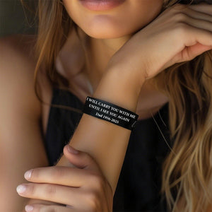 Personalized Memorial Bracelet with Custom Photo & Engraving – "In Loving Memory" Gift