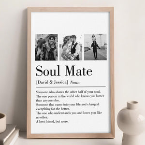 Soul Mate - Personalized Couple Canvas Poster