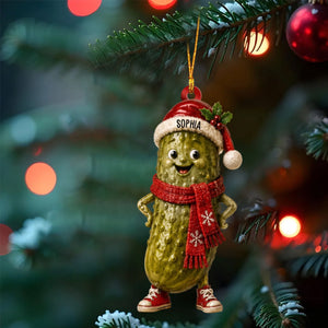 Personalized Name Pickle Christmas Ornament Lucky Pickle Hunt