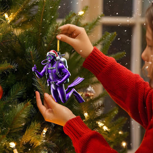 Custom Name Scuba Diving Ornament Personalized Ornament Christmas Gift for Diver