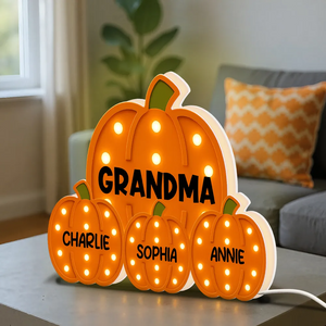 Grandma Little Pumpkins Personalized LED Light Box