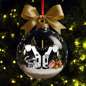 American Football Shoulder Pads & Helmet Personalized Acrylic Ornament