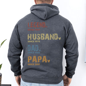 Personalized Birthday Gifts For Dad, Grandpa - Generations Of Love In One Heart Pure cotton hoodie