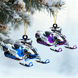 Personalized Snowmobile Ornament Gift for Snowmobile Lovers
